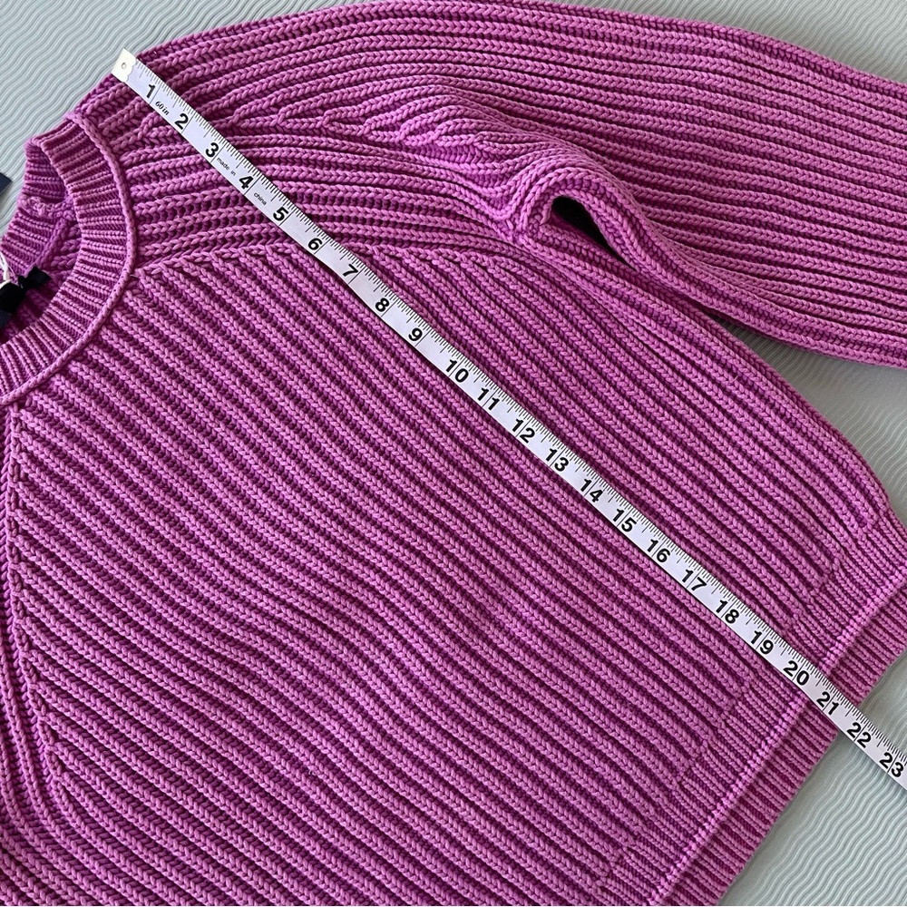 NWT J. Crew Garment Washed Crewneck Ribbed Sweater Sz M - Picture 7 of 8